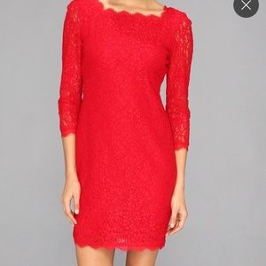 Perfect Christmas Party Red lace dress size 4